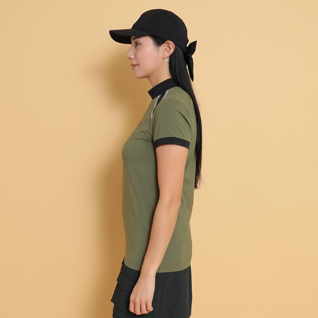 Callaway Short Sleeve Mock Neck Shirt Golf C25134203 LL Women's (Stretch) / / 1180_Khaki