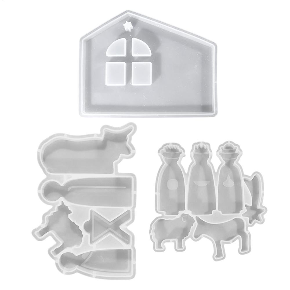 

Nativity Scene Mold Nativity Scene Silicone Moulds for JesusBirth Theme Fondant Molds Nativity Scene JesusBirth Cake Decorating белый