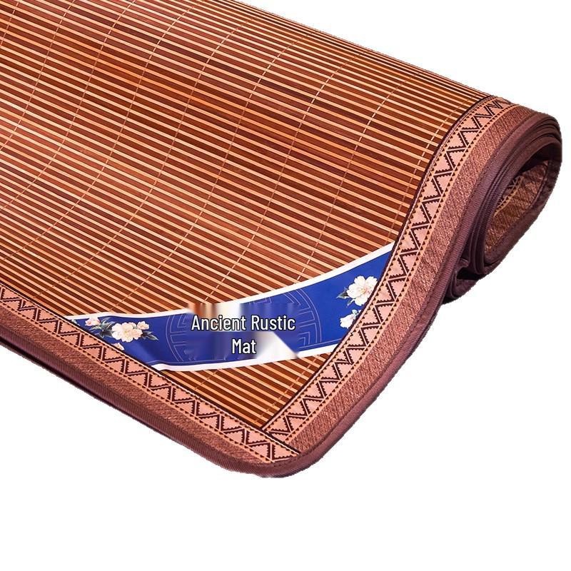 Master Xi 2025 Dual-Use Bamboo and Ice Silk Straw Mat for Summer and Winter