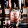 2PCS  550ML 304 Stainless Steel Cocktail Glass Moscow Mule Cup Particle Hammer Point Cup For Drink Metal Beer Mug