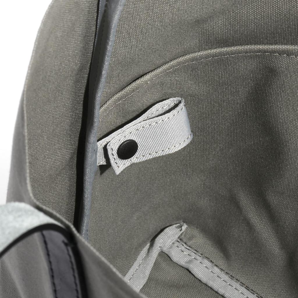 Geantă Tote Untrack PARK [M] Mărime A4, Pânză Takeyari, Mâner din Piele, Acoperită cu Parafină, Hidrofugă, Gri, 60062