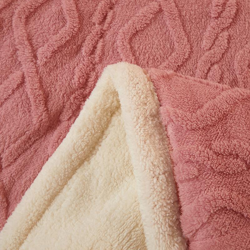 Thick Warm Taffeta Fleece Winter Blanket for Bed Geometric Pattern Soft Sofa Throw Blankets Queen Size Plush Bedroom Bedspread