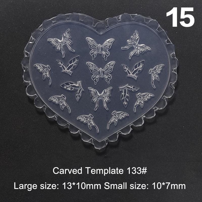 3D Nagel Schnitzen Silikon Transparent Vorlage Form Nagelkunst DIY Handgemachtes Werkzeug Kleine Perlen Polymer Clay Form Maniküre Dekor