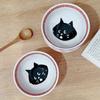 Japanese Cute Surprise Cat Tableware Underglaze Colored Rice Bowl Fruit Bowl Cartoon Ceramic Bowl Household Rice Bowl