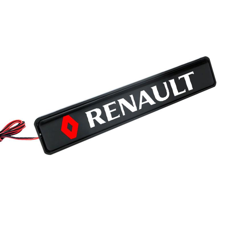 Automobile Decorative Lamp Front Cover LED Badg Decorative Badge for Renault DUSTER Megane 2 3 Clio 4 Captur Kadjar Fluence