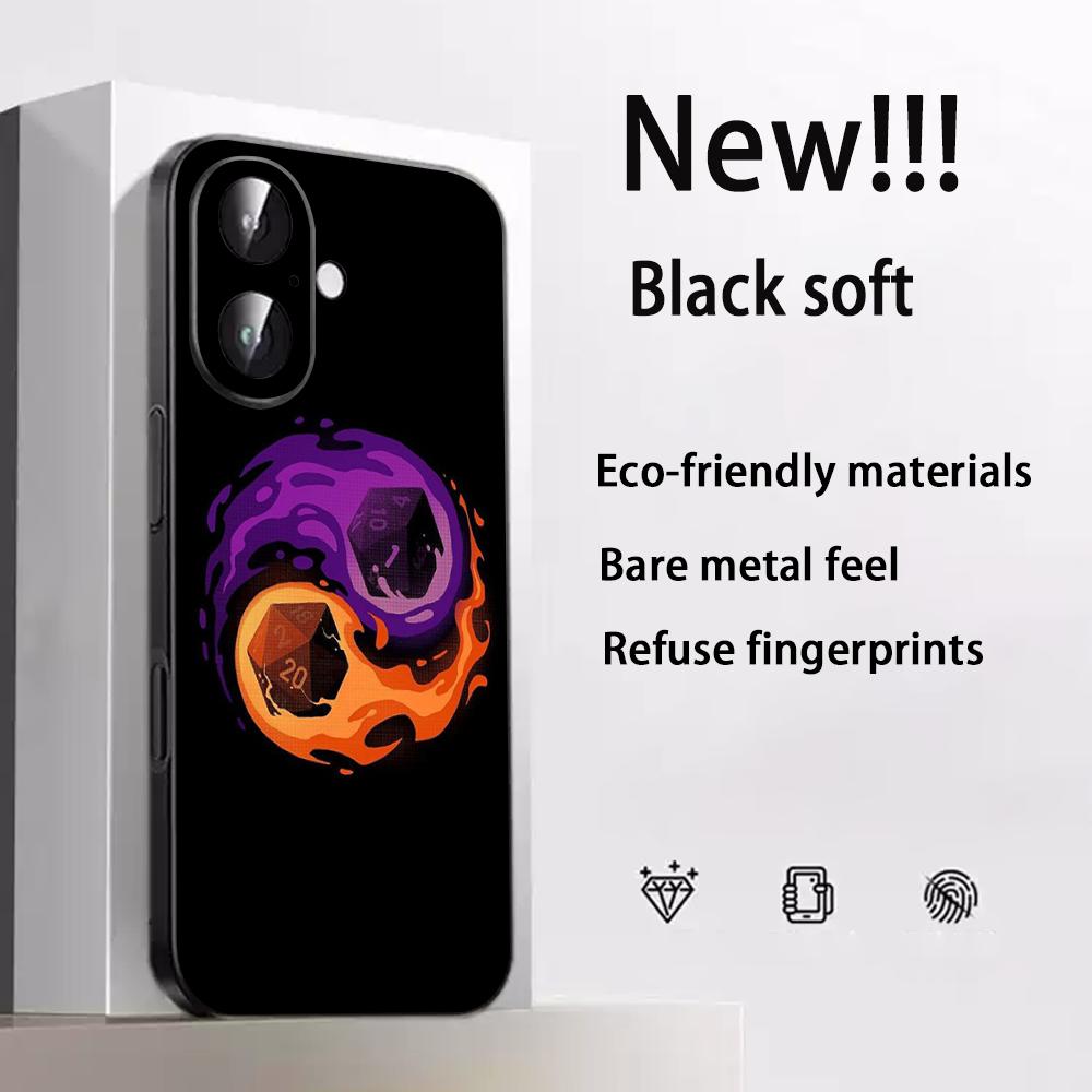 

Dungeons Dragons dnd cool game Phone Case For iPhone 17 16 e 15 14 13 12 Plus Mini Pro Max Soft black Shockproof Cover iPhone 16 Plus