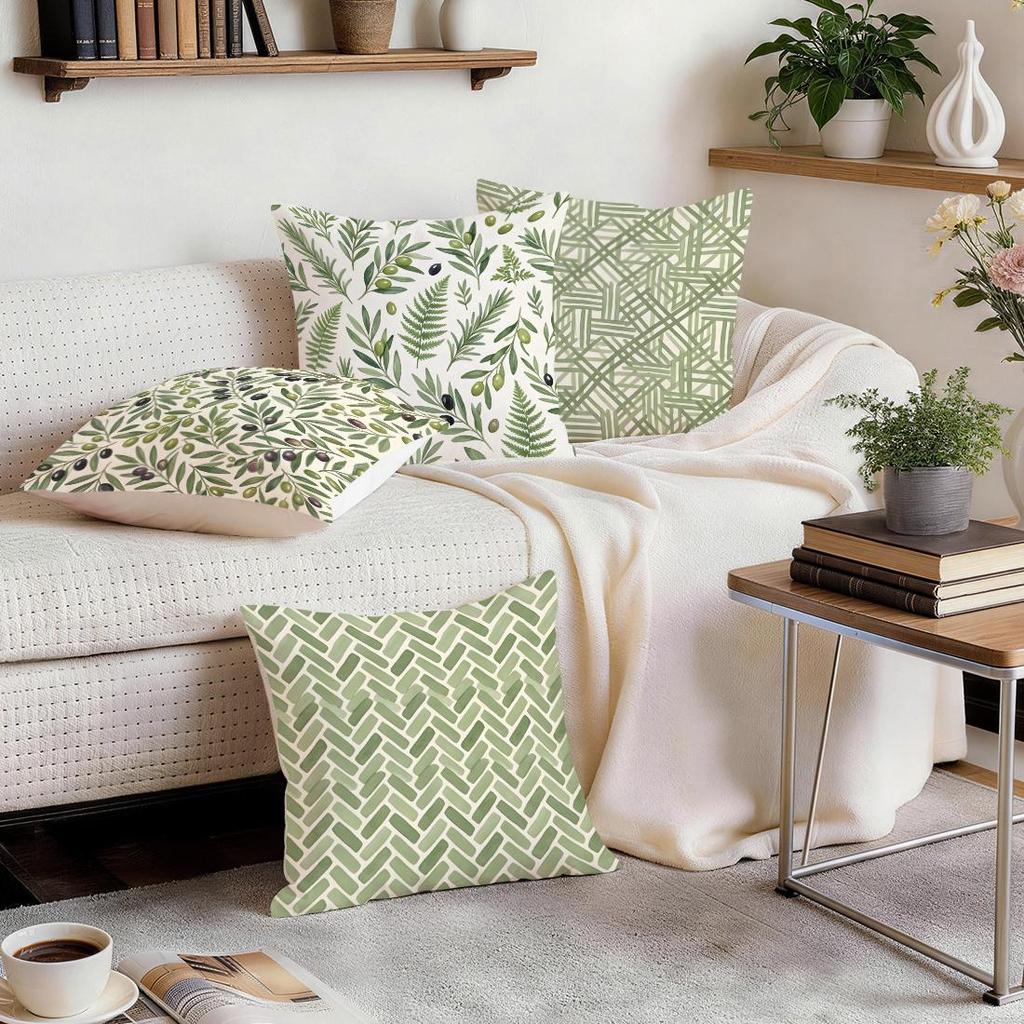 Minimalistische Geometrische Blätter Kissenbezüge Kissenhülle Fantasy-Inspiriertes Heimdekor Sofakissenbezug Wohnzimmer Bett Auto Dekor