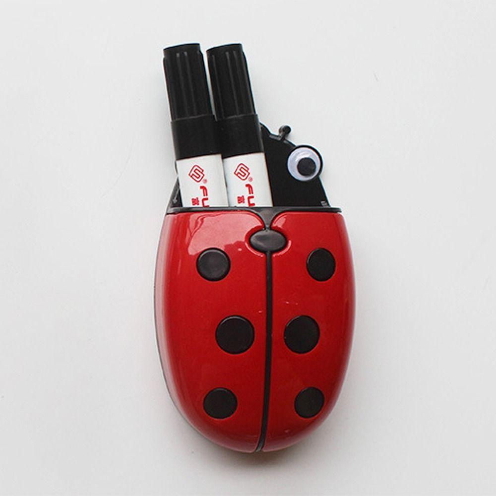 Ladybug Shape Whiteboard Marker Holder Storage Box Magnetic Erase  Office Supplies