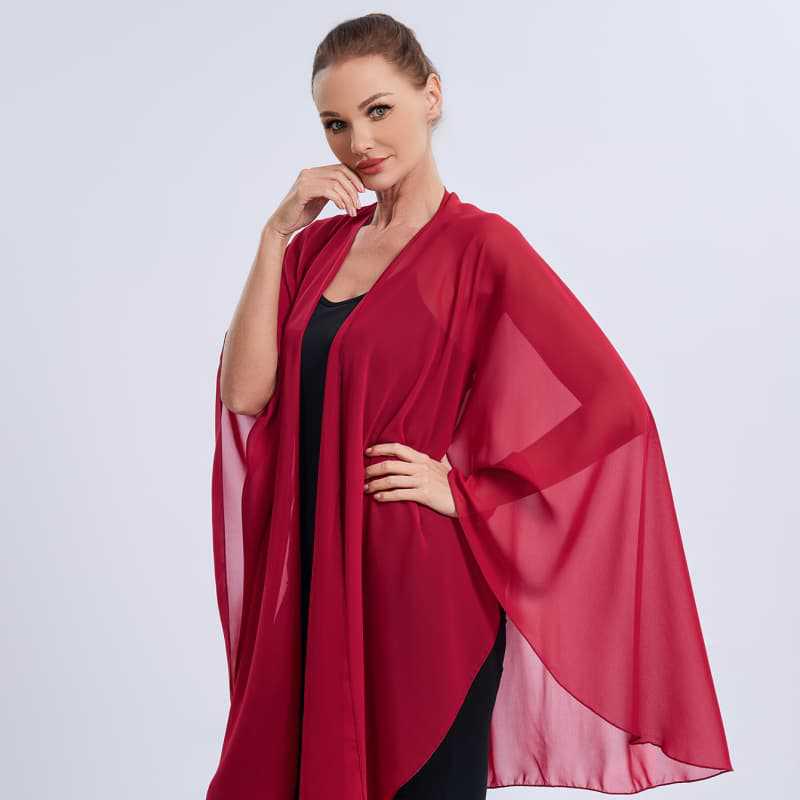 European & American Ethnic Style Mid-Length Solid Color Beach Shawl Scarf - Loose Sun Protection Cover-Up for Travel