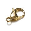 20pcs 9-15mm Stainless Steel Lobster Clasps for Bracelet Necklace Gold Color Chain Claw Connectors DIY Jewelry Making