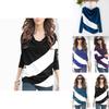 Women's Trendy Soft Batwing Long Sleeve Casual Blouse With Elegant Splicing Design