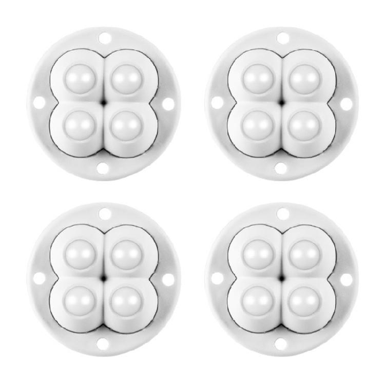 4Pcs Swivel Pulleys Self Adhesive Mini Swivel Wheels 360 Degree Rotation