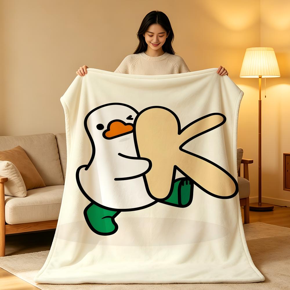 Character A-Avatar D-Duck Throw High-Density Short Plush Blanket Soft Skin-Friendly for Sofa Nap Air-Conditioned Room