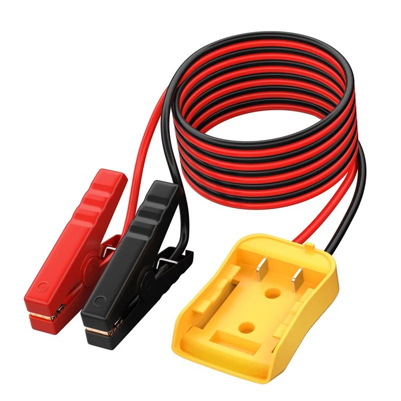 Starthilfe für Dewalt/Makita/Ryobi/Milwaukee/ 18/20V Batterie Autobatterie-Zündgerät Notstrom für das Auto Starthilfekabel 12AWG Kabel