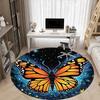 1pc Butterfly Night Office Round Area Rug, Indoor Mat Suitable ForOffice, Under Office Chairs Bedroom Living Room Home Decor, Room Deco D067