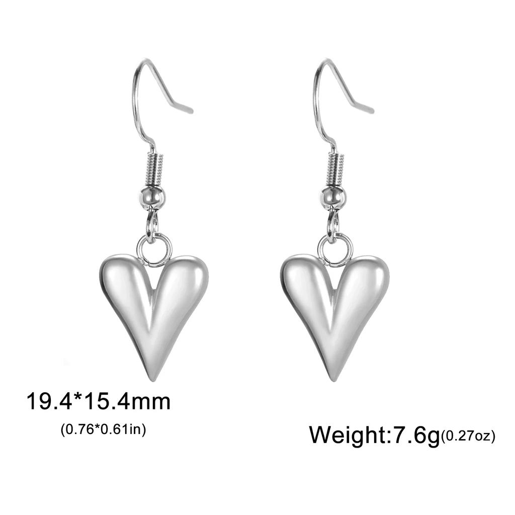 Cazador Stainless Steel Heart Women's Earrings Drop Dangle Earrings Jewelry 2026 Trend Wedding Party Birthday Gift New Wholesale