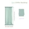 2pcs 5ft x10ft Chiffon Backdrop Curtains, 2 Layer Sheer Fabric Backdrop Drapes Drapes for Bridal Shower Wedding Arch Party Decor
