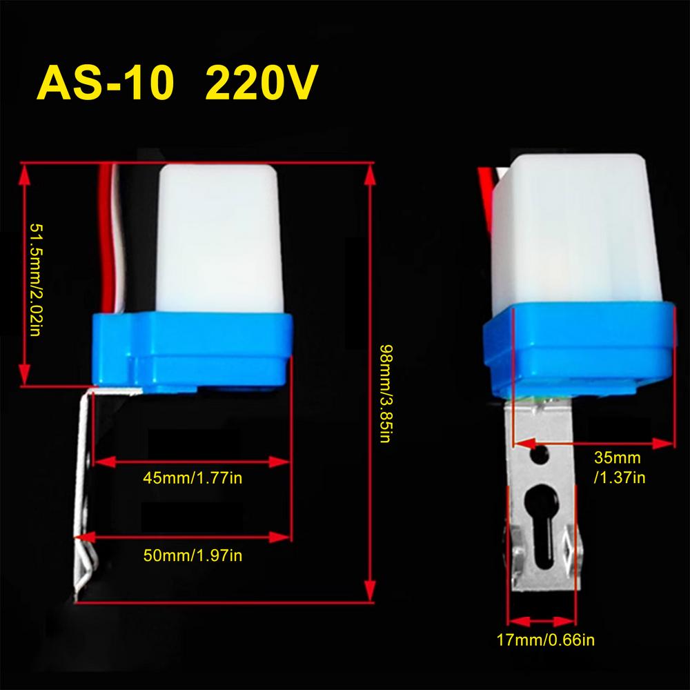 Photoelectric Sensor Photocell Street Lighting Controller Photoelectric Sensor Control for Indoor Outdoor Light Waterproof