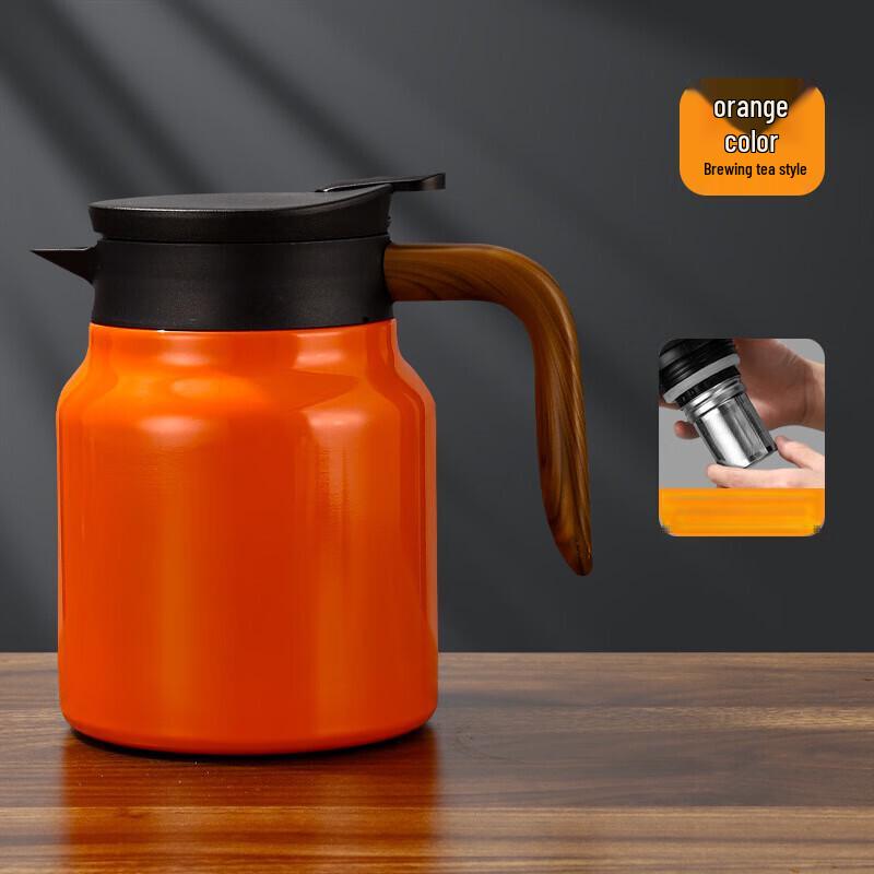 LISM Wooden Handle Insulated Tea Infuser Pot
