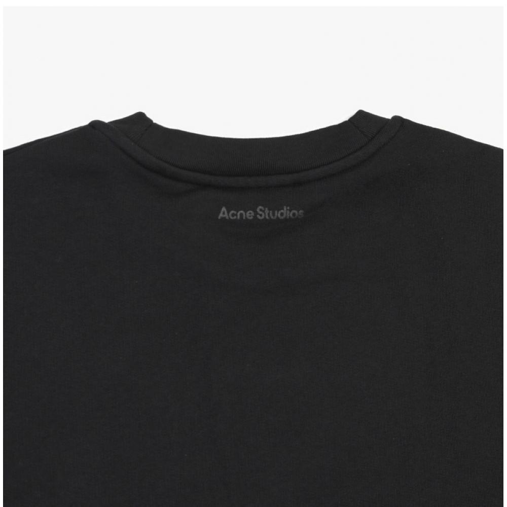 Acne Studio Ci0187 Black  900  Face Logo Patch Public Sweatshirt