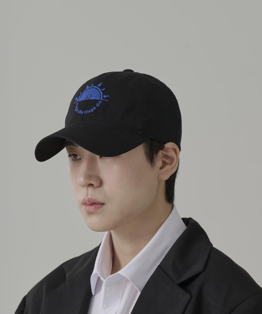 Seuteijial Signature Sun Logo Washed Ball Cap [Black]