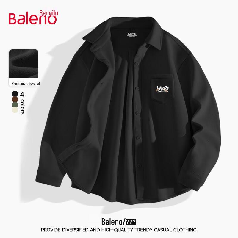 Baleno Men s Fleece-Lined Corduroy Long-Sleeve Shirt M