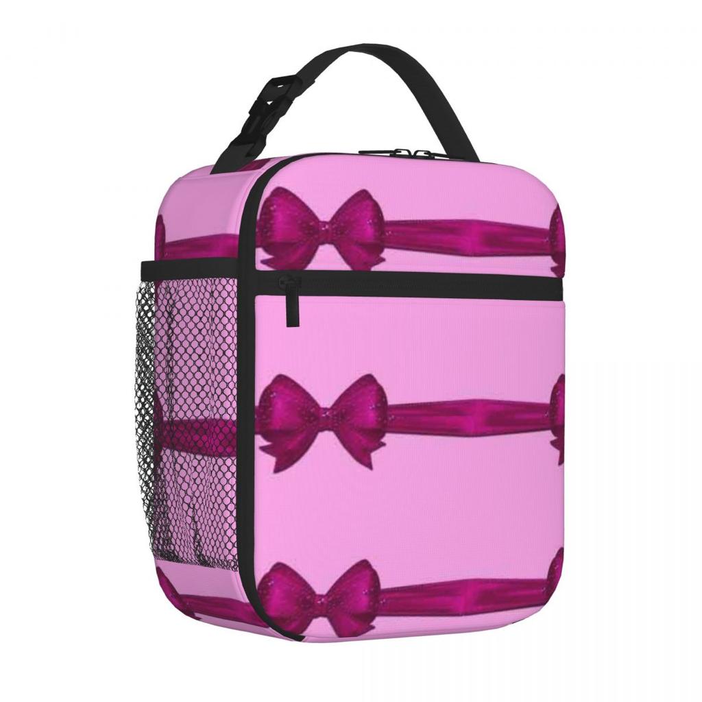 Bestselling Pink Bow Baby Wedding Birth Gifts Luxury Sports Lunch Bag Staff Lunch Food Tote Bag