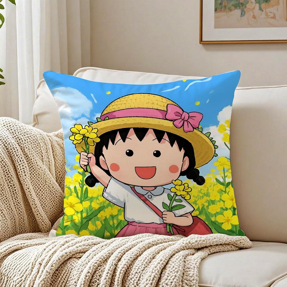 

Cute Classic Anime CCherry Marukochan Cushion Cover Pillowcase Antidustmite living Room Sofa Decor Cushion Room 30X30cm