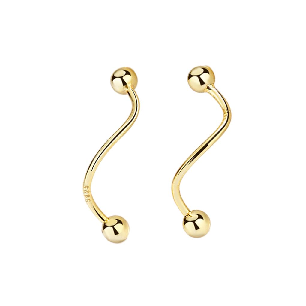 

Сережки-пусети Срібні Спіральні Міні-сережки Вечірній пірсинг Гвинтові кульки Ювелірні вироби Елегантні Персоналізовані Подрузі Дівчатам Подрузі