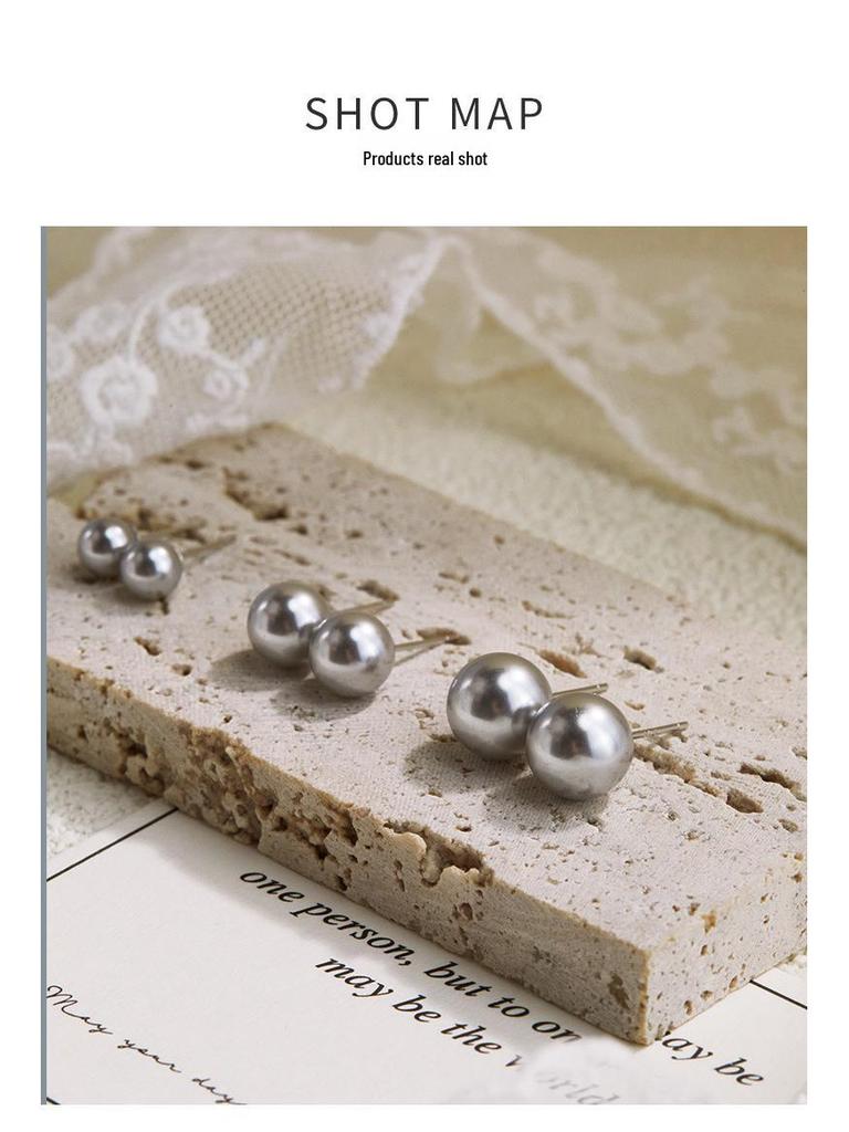 2024 Min Yue S925 Sterling Silver Pearl Stud Earrings for Women: Elegant and Simple High-End Jewelry