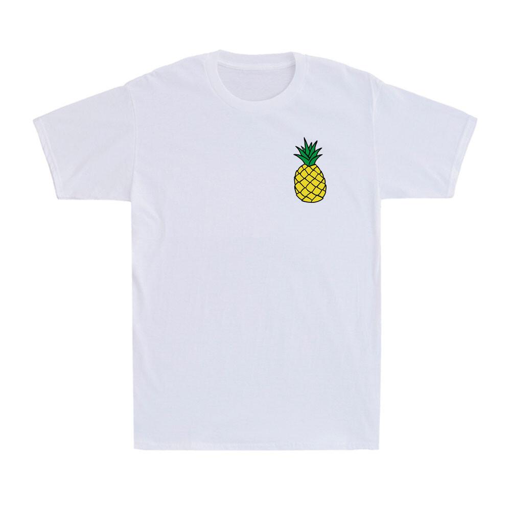 Pineapple Shirt Pineapple Left Breast Pocket Graphic Novelty Men s T-Shirt XXXXL