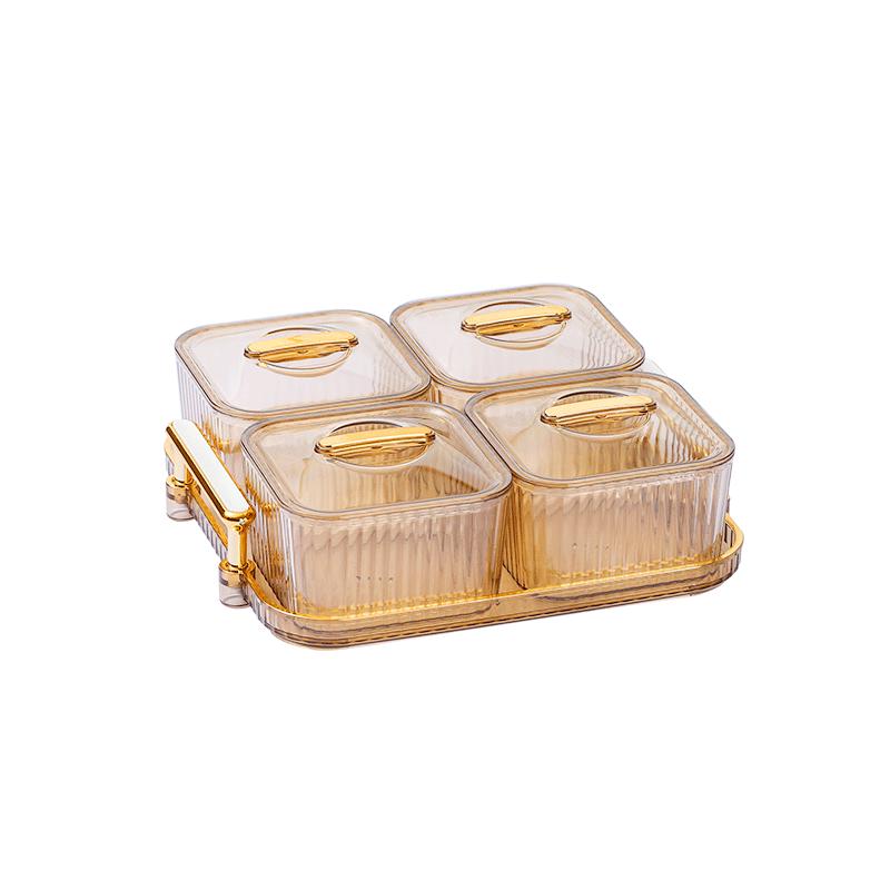 CAIZHI Divided Fruit & Snack Serving Platter with Lid