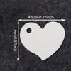 100/50Pcs Kraft Paper Heart Tags with Hole Valentine's Day Wedding Anniversary Gift Embellishment Party Room Decoration