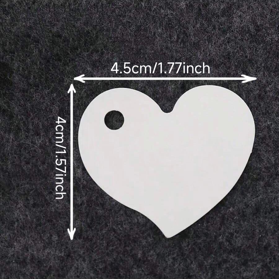 100/50Pcs Kraft Paper Heart Tags with Hole Valentine's Day Wedding Anniversary Gift Embellishment Party Room Decoration