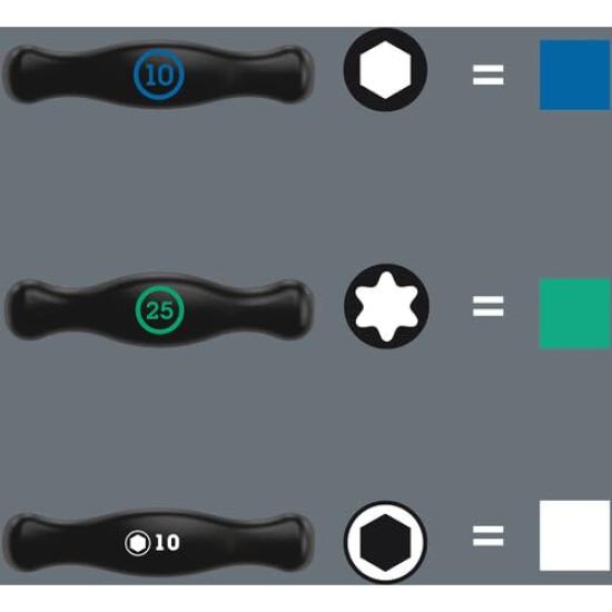 WERA Nut 9mm 230mm Shaft 023386 Driver, T-Handle, Hex, Length,