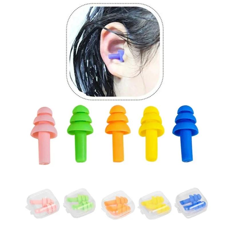 20pairs Soft Silicone Earplugs Waterproof Swimming Ear Plugs Reusable Noise Reduction Sleeping Ear Plugs Hearing Protection