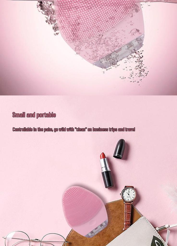 Silicone Electric Facial Cleansing Brush with Facial Vibration Cleanser