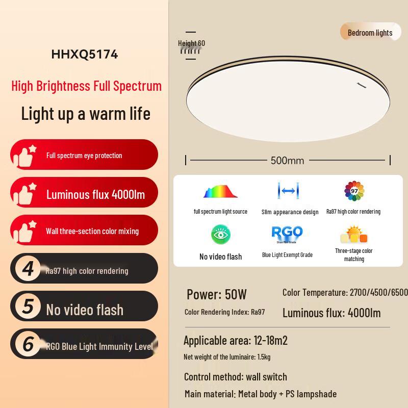 Panasonic Minimalist Full Spectrum Eye-Care LED Ceiling Light