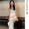 ELLASSAY Pleated Textured Chain Strap Camisole Top