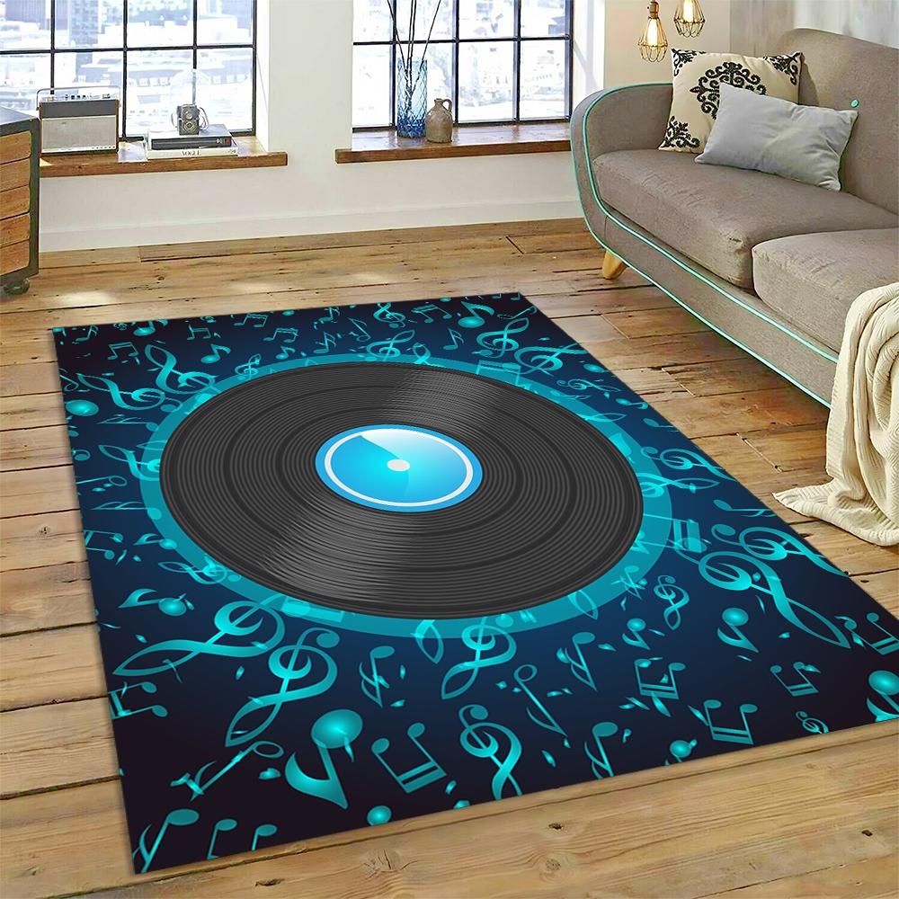 Vinyl Record Music DJ Screen tape Rug Carpet for Living Room Bedroom Home Decor,Floor Mat Non-slip Decoration for Sofa Doormat