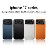 High-end Premium Genuine Leather Magnetic Charging Case For IPhone 17 Pro Max 17Air AI Smart Control Camera Button Protect Cover