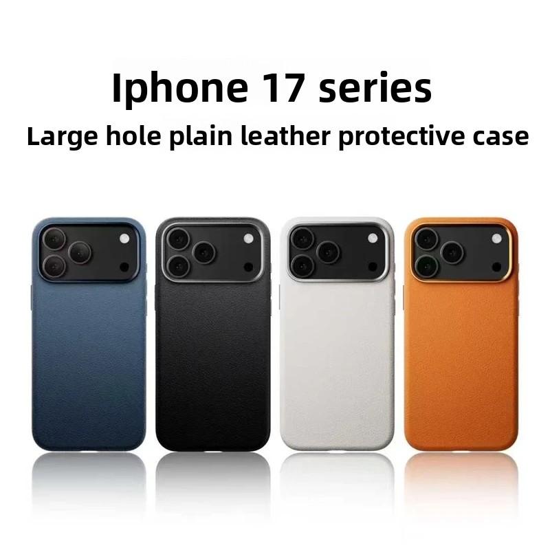 High-end Premium Genuine Leather Magnetic Charging Case For IPhone 17 Pro Max 17Air AI Smart Control Camera Button Protect Cover