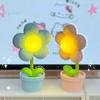 Mini Led Flower Night Light Cute Small Table Lamp Desktop Ornament Bedside Bedroom Ambient Lights Children Toy Kids Holiday Gift