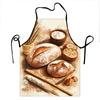 Baking Apron With Bread And Wheat Design For Kitchen Cooking And Baking Enthusiasts