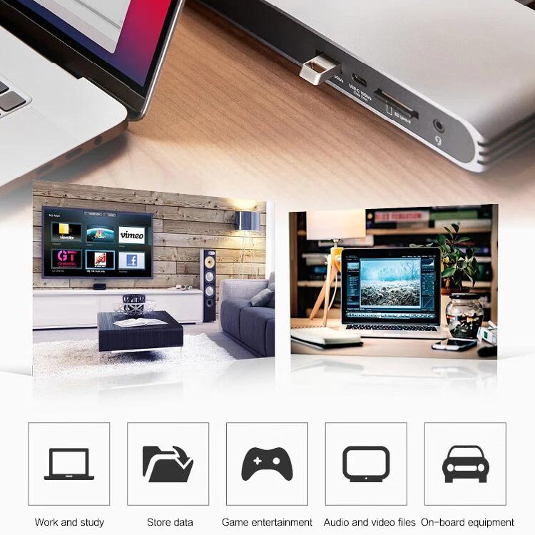 Kingston 128G Mini Metal Pen Drive USB3.2 Memory Stick 64GB/128GB/256GB DTMC3G2 USB Flash Drive 200Mb/s Car U Disk Silver Pendrive Ultra-Small Premium