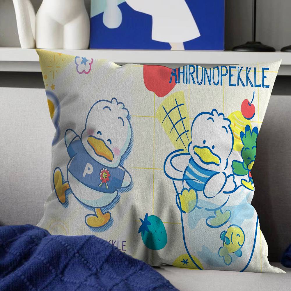 A-ahiruno P-pekkle Cartoon Stitch Lucky Dragon Pillow Cover Sofa Cushion Cover Home Room Decoration Children Gift