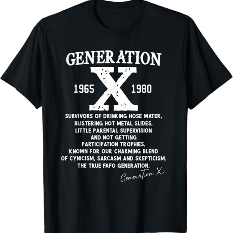 Proud Gen X 1965 to 1980 Vintage Generation X T-Shirt