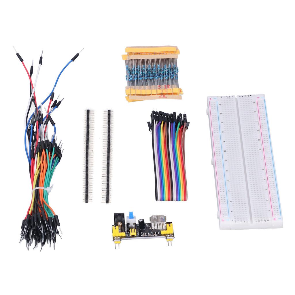 Electronic Starter Kit Solderless Jumper Wires Resistor Assortment Capacitors LED Set for STM32