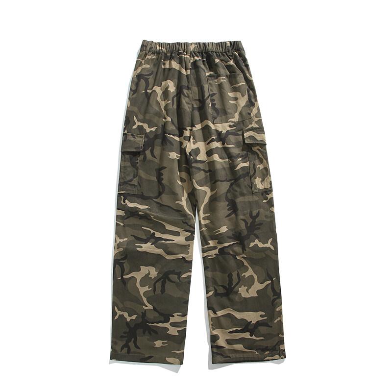 2025 Vår Sommer Herre Baggy Kamuflasjebukser Herre Elastisk Midje Streetwear Cargobukser Vår Herre Hip Hop Løse Bukser