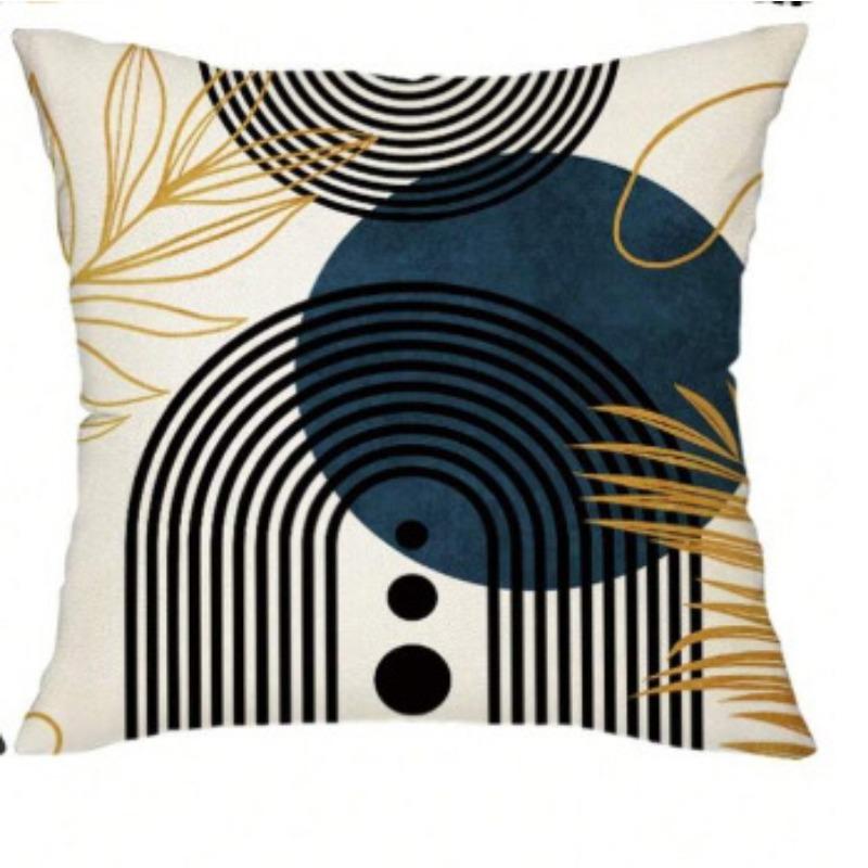 Modern Geometric Abstract Pattern Pillow Case Linen Printing Sofa Office Decorative Cushions